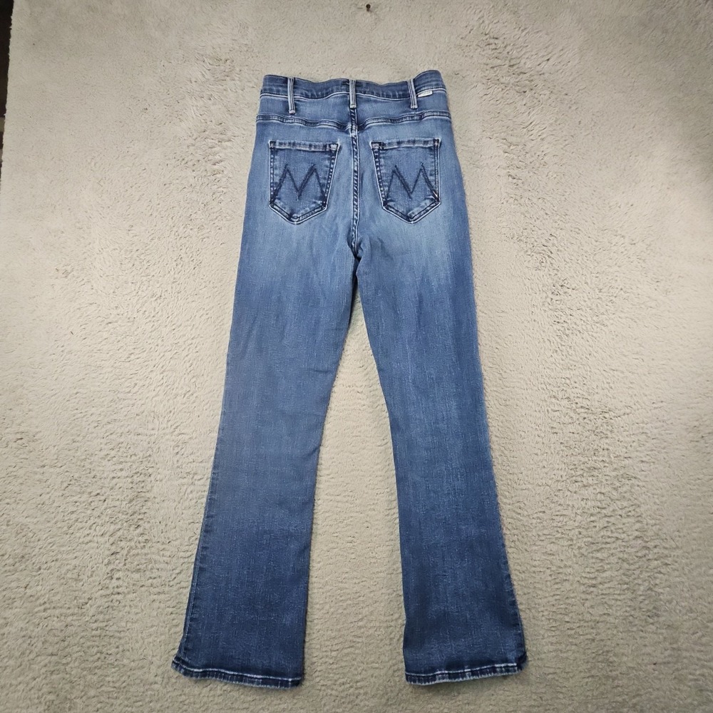 Mother The Hustler Ankle Flare Jeans Womens 25 Blue Fade Denim Made in USA - Picture 13 of 16